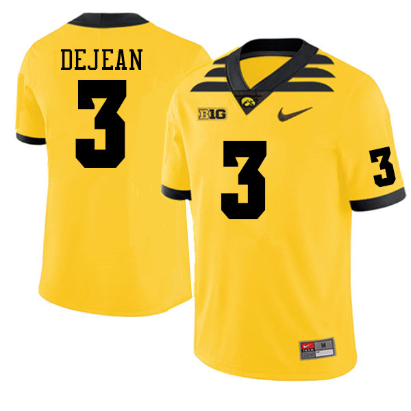 Men #3 Cooper DeJean Iowa Hawkeyes College Football Jerseys Sale-Gold